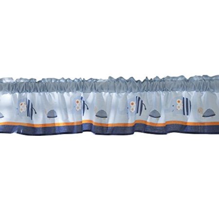 Lambs & Ivy Window Valance Blue Elephant 225029