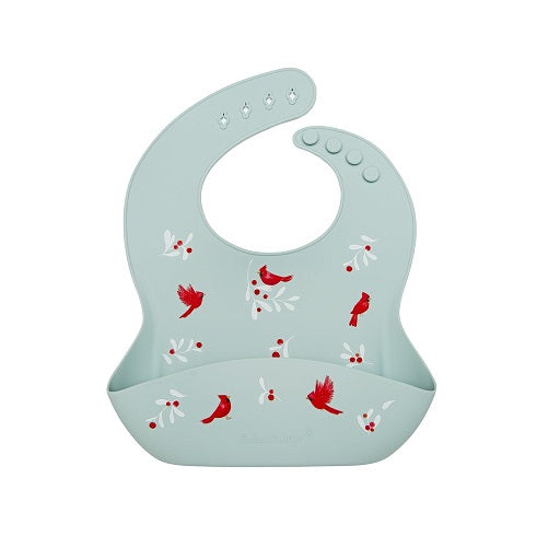 Loulou Lollipop Silicone Bib - Cardinal