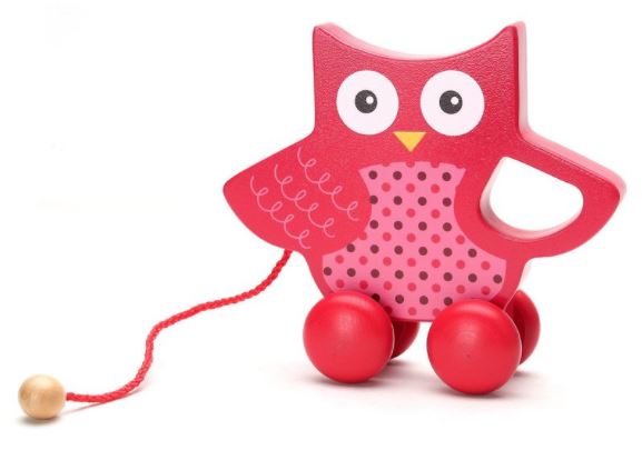 Honey Bunny Wood Toy With Fleece Blanket - Owl