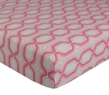 Lolli Living Crib Fitted Sheet - Enchanted Garden Pink Oasis (101141)