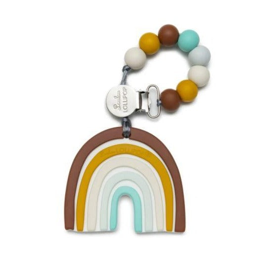 Loulou Lollipop Silicone Teether Set - Neutral Rainbow