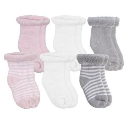 Kushies Terry Socks 6 Pack - Pink (SK676-005)