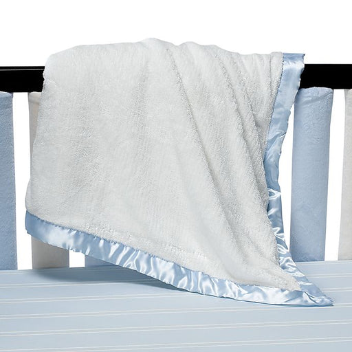 Go Mama Go Designs Todder Blanket Minky - Cream/Blue