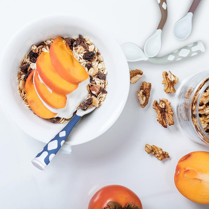 Kushies SiliBend Spoon 2pk - Mineral Blue/Day Dream Grey F110-B03