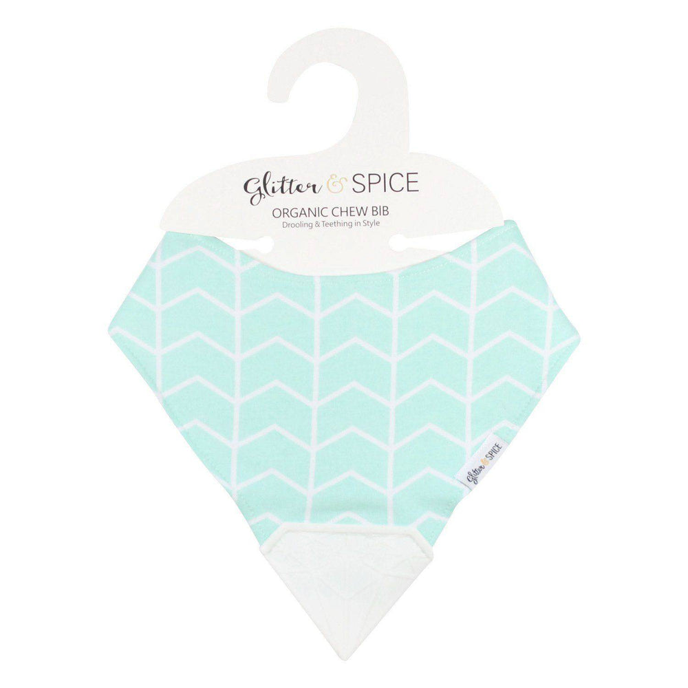 Glitter & Spice Organic Chew Bib - Mint Daiquiri