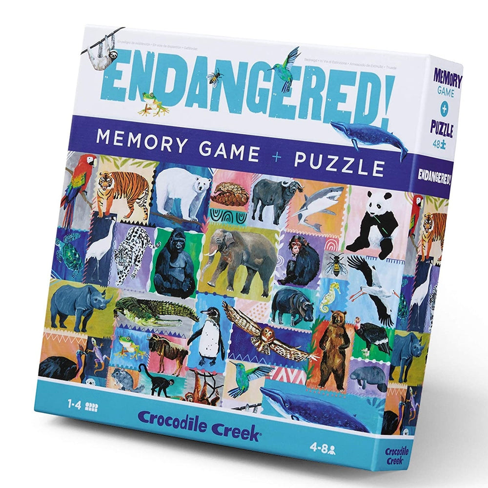 Crocodile Creek Memory Game & Puzzles Endangered 77530