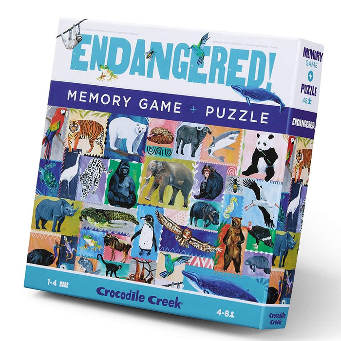 Crocodile Creek Memory Game & Puzzles Endangered 77530