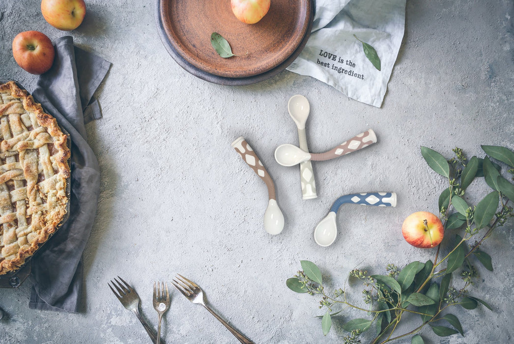 Kushies SiliBend Spoon 2pk - Toasted Almond / Dream Grey F110-N03