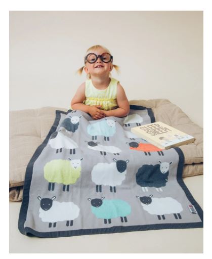 Bizzi Growin Knitted Blanket - Flock BG029