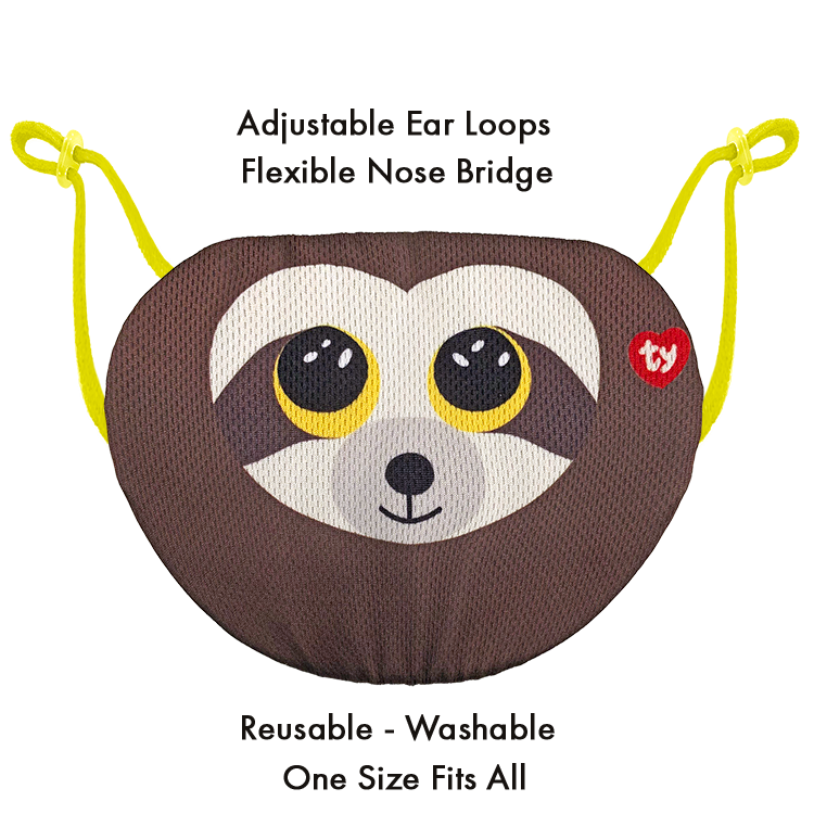 TY Beanie Bee Mask - Dangler Brown Sloth