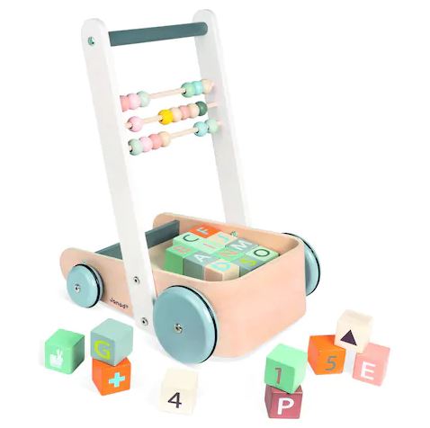 Janod Push Cart With ABC Blocks J04408