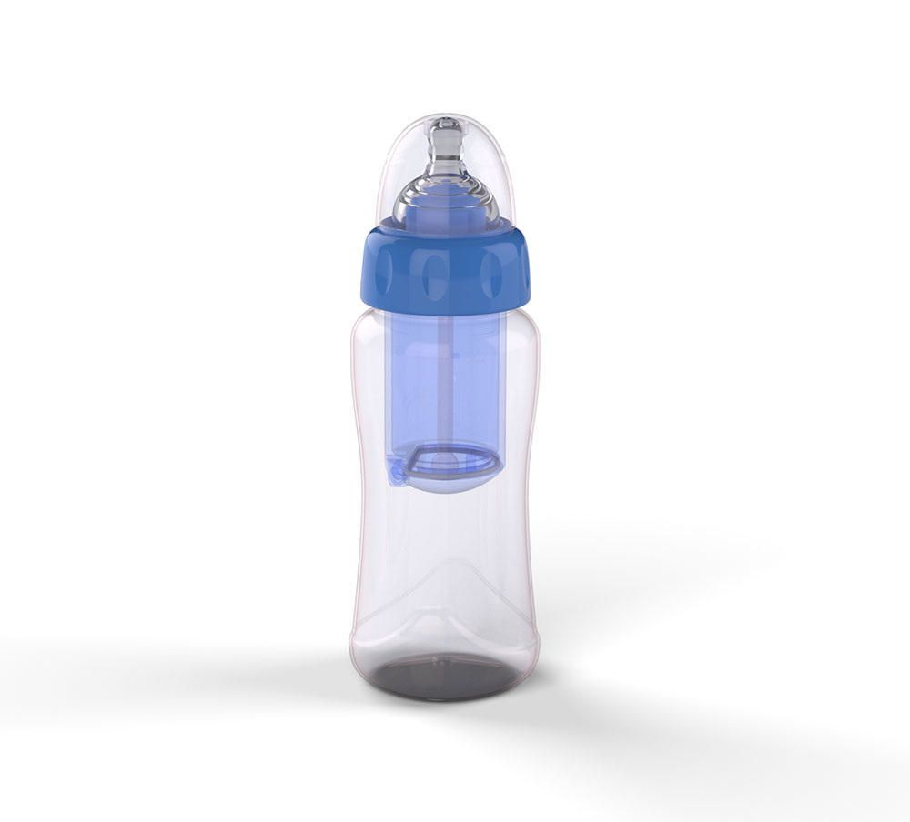 QuickMix Formula Bottles with Pod-Blue - 3pc