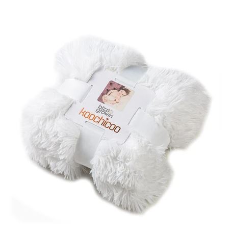 Bizzi Growin Koochicoo Fluffy Shawl - White BG605