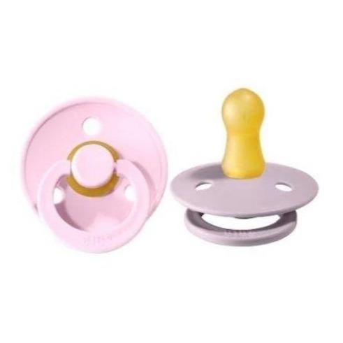 Bibs Pacifier 2pk Baby Pink/Dusky Lilac