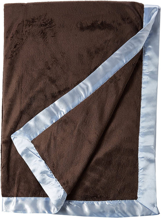Go Mama Go Designs Todder Blanket Minky - Chocolate & Blue
