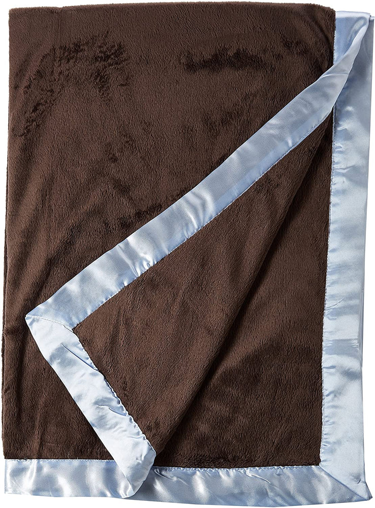 Go Mama Go Designs Todder Blanket Minky - Chocolate & Blue