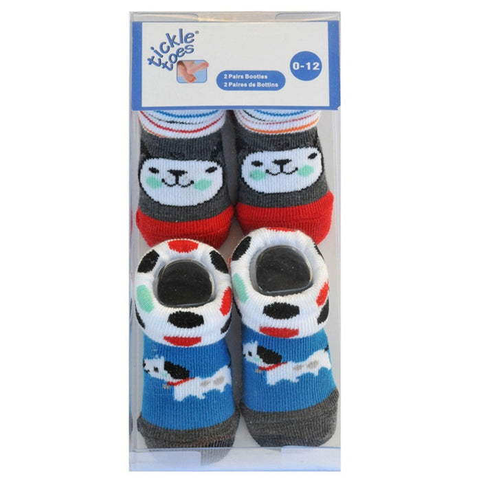 Tickle Toes Socks 2 Pairs Assorted 0-12m 5563
