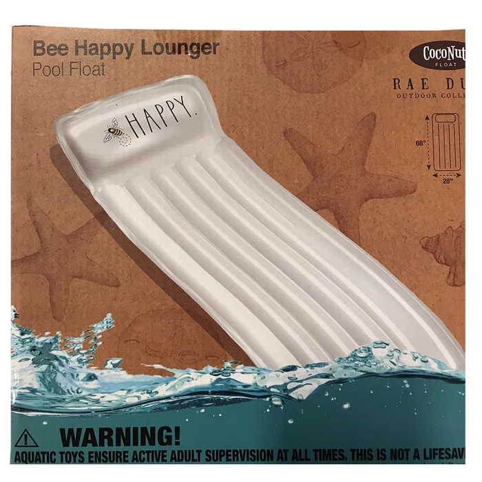 Coconut Float Adult Hammock Pool Float - Bee Happy