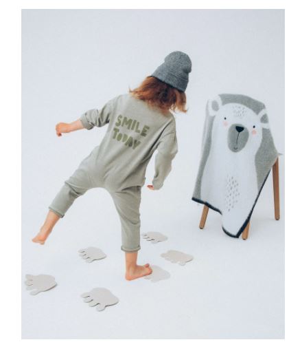 Bizzi Growin Knitted Blanket Polar Bear BG078