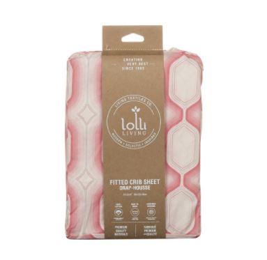 Lolli Living Crib Fitted Sheet - Enchanted Garden Pink Oasis (101141)