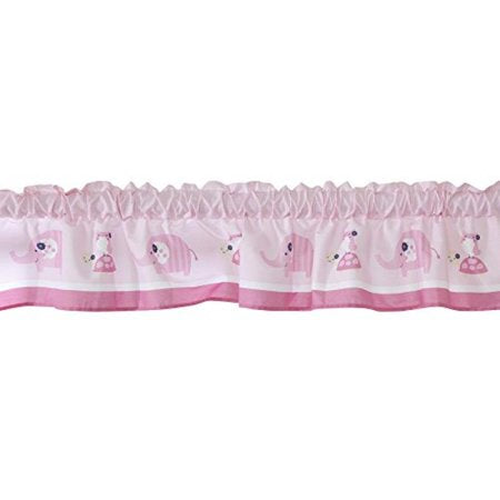Lambs & Ivy Window Valance Pink Elephant 204171