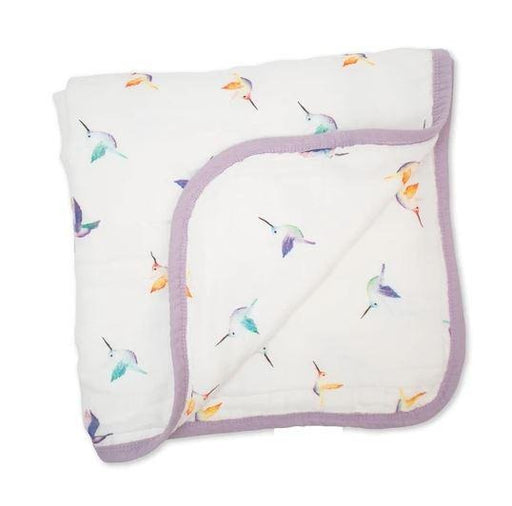 Lulujo Deluxe Muslin  Quilt -Hummingbird LJ309