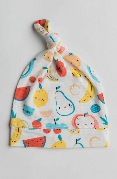Loulou Lollipop Top Knot Beanie - Cutie Fruits 0-6M