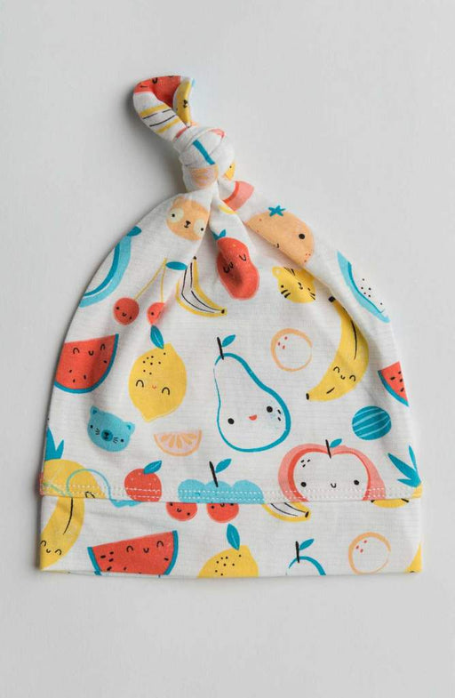 Loulou Lollipop Top Knot Beanie - Cutie Fruits 0-6M
