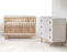 Natart Tulip Tate Crib & Dresser - White/Natural (MARKHAM IN STORE PICKUP ONLY)