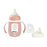 Beaba 2-in-1 Glass Training Bottle - Rose/Pink