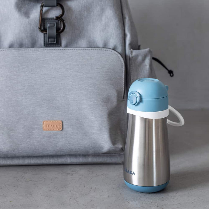 Beaba Stainless Steel Bottle - Rain/Blue