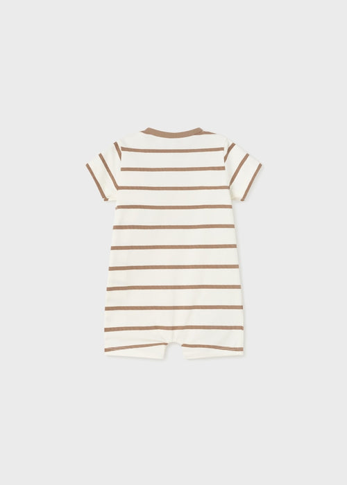 Mayoral Short Romper Cacao Stripe 1751-2