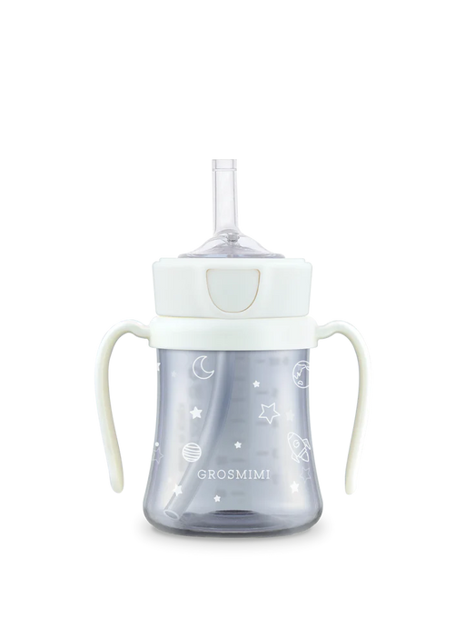 Grosmimi PPSU Space Straw Cup 200ml - White