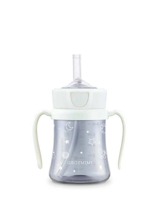 Grosmimi PPSU Space Straw Cup 200ml - White