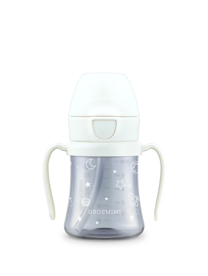 Grosmimi PPSU Space Straw Cup 200ml - White