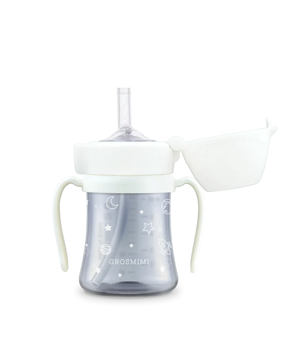 Grosmimi PPSU Space Straw Cup 200ml - White
