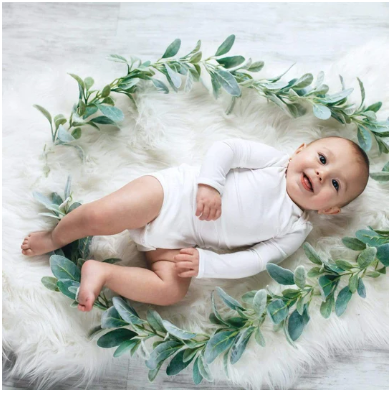 Kyte Baby Long Sleeve Bodysuit - Cloud