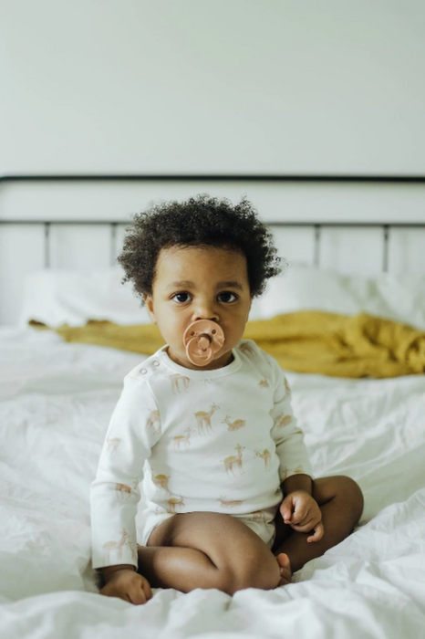 Pehr Shoulder Snap One-Piece Long Sleeve Bodysuit - Deer