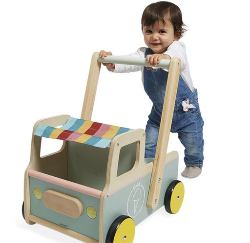 Janod Ice Cream Cart Push-Along Trolley