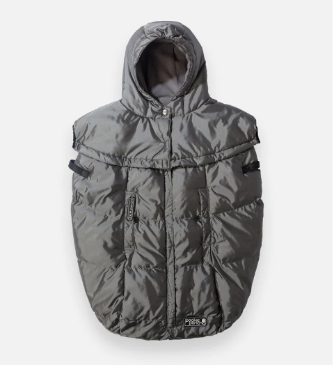 7am Pookie Poncho Metallic Grey Silver