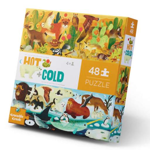Crocodile Creek Opposite Hot and Cold 48 Piece Puzzle