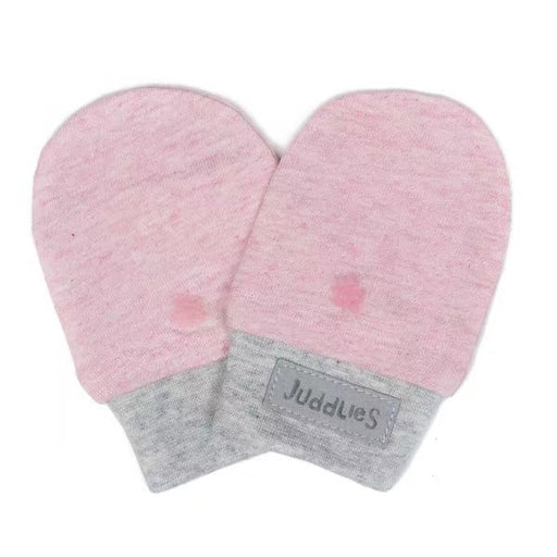 Juddlies Organic Raglan Scratch Mitts Dogwood Pink 0-3M