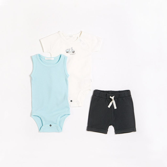 Firsts by Petitlem Onesies and Short Set Motorcycles