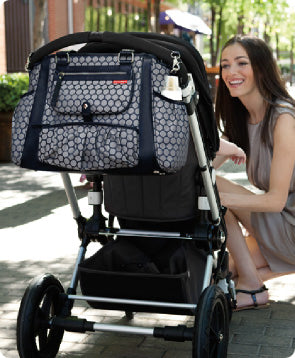 Skip Hop Studio Tote/Diaper Bag Indigo Dot