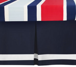 CoCalo Pleated Dust Ruffle - Connor Navy