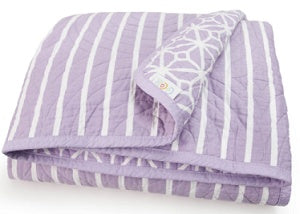 CoCalo Mix & Match Lattice Reversible Coverlet - Violet Lavender