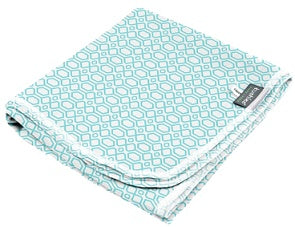 Kushies Receiving Blanket - Turquoise Octagon