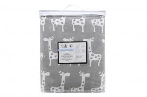 Kidiway 5 piece Crib Bedding Set - Giraffe Grey/White