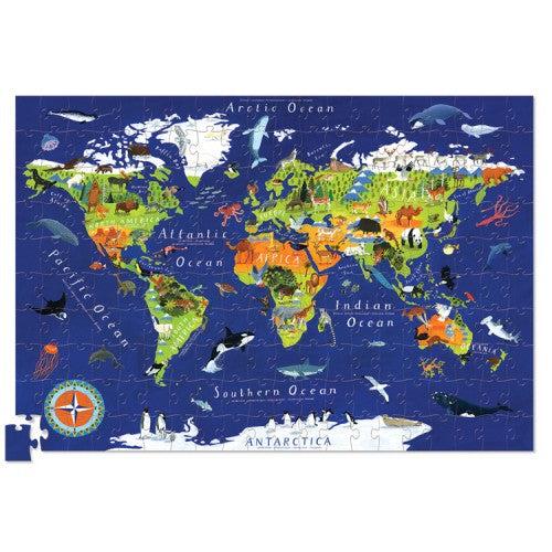 Crocodile Creek Puzzle + Poster - World Animal 200pcs 28735