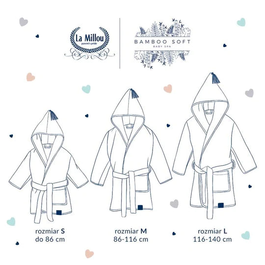 La Millou Bathrobe Bamboo Small - Universe of Unicorn Blue
